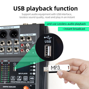 Console de <span class=keywords><strong>mixage</strong></span> <span class=keywords><strong>DJ</strong></span> professionnelle CTM6/8/12 avec fonction d'enregistrement Bluetooth, mixeur audio pour karaoké, scène extérieure et live - Product Image 5