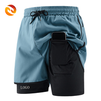 Shorts de basketball pour hommes style streetwear, élastiques, unis, taille mi-haute, respirants, séchage rapide, pantalons cargo athlétiques d'été – Vente en gros