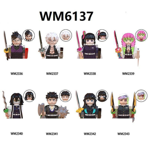 Blocchi da Costruzione Demon Slayer, Mini Action Figure, Personaggi Nezuko <span class=keywords><strong>Kamado</strong></span> e <span class=keywords><strong>Tanjiro</strong></span> <span class=keywords><strong>Kamado</strong></span>, Statuette da Collezione per Scrivania, Regalo di Compleanno - Product Image 3