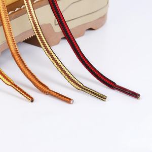 เชือกผูกรองเท้าทรงกลมแบบสปอร์ต ทนทาน ทำจากโพลีเอสเตอร์ ปลายพลาสติก เชือกฝ้ายทรงกลม สำหรับรองเท้าเดินป่า รองเท้ามาร์ติน รองเท้าผ้าใบลำลอง - Product Image 1