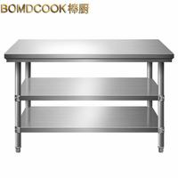 Op maat gemaakte werktafel van 201 roestvrij staal voor restaurants en keukens met onderste plank, professionele keukenuitrusting