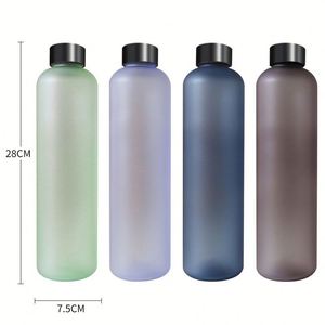 ขวดน้ำพลาสติกแบบพกพา 1000 มล. ปลอดสาร BPA เป็นมิตรกับสิ่งแวดล้อม  แบบกดตรง  พร้อมเคลือบลาย  สำหรับโปรโมชั่น  รับทำโลโก้ตามสั่ง - Product Image 4
