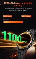 Reloj Inteligente para Exteriores Dodobit DT05 para Hombre con Batería Grande de 1100mAh, Llamadas BT, Resistencia al Agua 3ATM, Linterna y Funciones Deportivas
