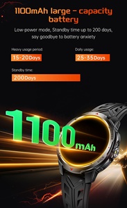 Dodobit 1100mAh Large Battery Outdoor <strong>Smart</strong> <strong>Watch</strong> DT05 for Men BT Call 3ATM Waterproof <strong>Flashlight</strong> Sports Smartwatch - Product Image 4