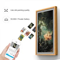 Layar LCD Digital Signage Kayu Seni 21,5 inci untuk Dalam Ruangan dengan Sistem Android, Pemutar Video, Jam, dan Dukungan MP4/MP3, Dapat Dipasang di Dinding