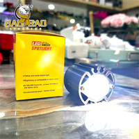 Feux antibrouillard mini LED BAOBAO Red Devil Eyes, blanc et jaune, double couleur, pour moto, en aluminium, G15 G16 G17