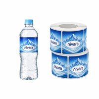 Étiquettes pour bouteilles d'eau pour machine d'étiquetage automatique, autocollants BOPP personnalisés imperméables pour l'emballage d'eau minérale
