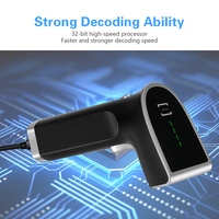 Lector de Códigos de Barras USB de Alta Calidad, Escáner de Códigos de Barras Láser 1D Portátil para Punto de Venta, para Inventario de Tiendas de Ropa