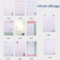 Pages de recharge de Offres Spéciales de couleur lignée A5 # 10-F avec 6 anneaux