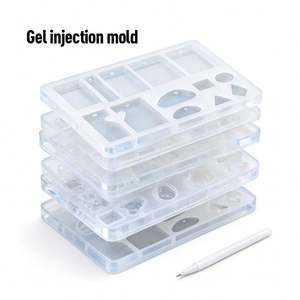 TOYSRUNNER Kit professionnel de fabrication de bijoux en silicone, moules transparents à durcissement UV, pendentifs, boucles d'oreilles, porte-clés, feuille de paillettes - Product Image 4