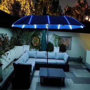 Top <strong>Sale</strong> 2.7*4.6M Outdoor <strong>Garden</strong> <strong>Parasol</strong> with Solar LED Light Big Size Double Head <strong>Garden</strong> Umbrellas - Product Image 6