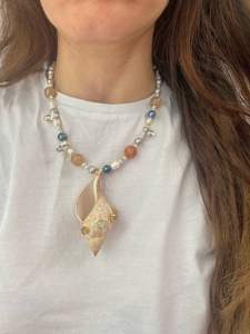 महासागर शैली गर्मियों के गहने उच्च गुणवत्ता वाली प्राकृतिक शेल चेन कंंच पेचलेस नेकलेस हार पुक्का शेल गहने बेड हार हार सेट - Product Image 3