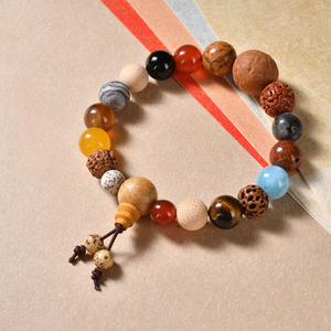 Pulsera de 18 cuentas de Buda colorida para hombres y mujeres, pulseras de cuentas de la <span class=keywords><strong>suerte</strong></span>, accesorios de joyería - Product Image 1