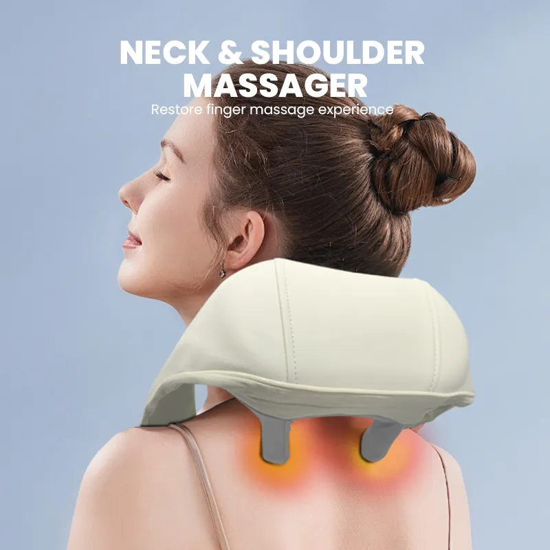 2024 massageador elétrico 3D de tecido profundo para amassar o pescoço, massageador portátil para alívio da dor, massageador portátil com as mãos livres, atualizado