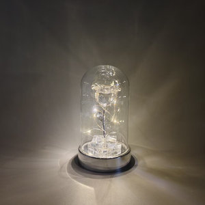 Valentine's Day Gift Romantic Warm <b>White</b> Light Acrylic Rose Ornaments for Mother's Day - Product Image 5
