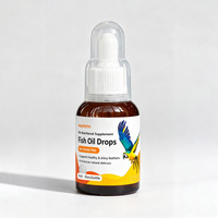 Gouttes d'huile de poisson Waylemo pour animaux exotiques, compléments alimentaires pour oiseaux, compléments nutritionnels pour animaux de compagnie pour les plumes et l'immunité, 30 ml