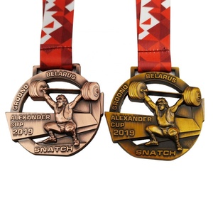 รับผลิตเหรียญยกน้ำหนัก 3 มิติ แบบกำหนดเอง ขายส่งเหรียญรางวัลโลหะสีทอง กีฬายกน้ำหนัก โลโก้ ครอส อนิเมะ แฟชั่น - Product Image 5