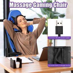 Wholesale Bulk Supply Zero Gravity Massage Ergonomic Professional Gaming <strong>Chair</strong> <strong>with</strong> Massage Lumbar Pillow Headrest Support - Product Image 3