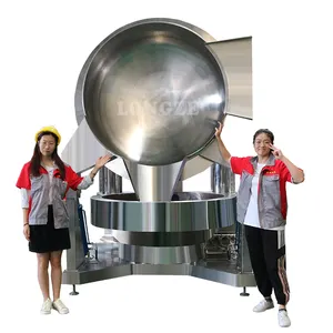 Double planetary cooking mixer machine durable stainless 304 big capacity chili sauce curry paste sauce making machine