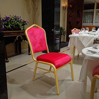 Restaurant de haute qualité bon marché en gros, salle de banquet, chaise d'hôtel de banquet empilable en fer moderne