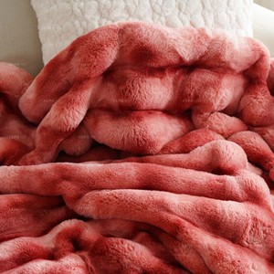 Manta de Piel Sintética <span class=keywords><strong>para</strong></span> Sofá, Acogedora, Suave, Esponjosa, Gruesa, Tipo Burbuja, Color Frambuesa, <span class=keywords><strong>para</strong></span> Regalo del Día de la <span class=keywords><strong>Madre</strong></span> o Cumpleaños <span class=keywords><strong>para</strong></span> Mujeres - Product Image 6