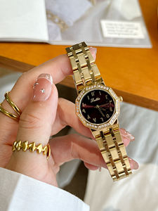 Scottie 9799 <span class=keywords><strong>montre</strong></span> analogique à quartz de luxe pour femme cadran à chiffres romains classique <span class=keywords><strong>bracelet</strong></span> en acier inoxydable rétro orné de diamants - Product Image 1