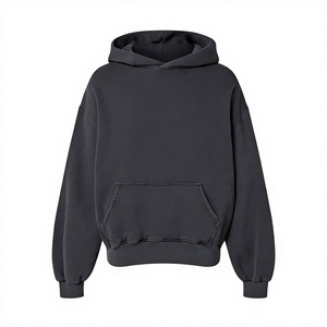 Sudadera con Capucha Verde para Hombre, Corte Regular, Color Sólido, Informal, con Bolsillo Canguro, 100% Algodón, Tejido de Felpa, Personalizable - Product Image 5