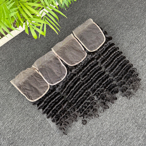 Vente en gros de closures en dentelle HD Deep Wave vierges vietnamiennes, tailles 5x5 et 6x6. Plusieurs tailles et formes de vagues disponibles. - Product Image 4