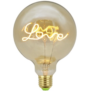 <span class=keywords><strong>LED</strong></span> Edison Vintage G125 Bombilla 4W Letra del alfabeto Luces decorativas para regalo Vacaciones Boda