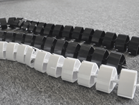 Pupitre de travail électrique réglable en hauteur avec gestion des câbles intégrée en plastique renforcé – Longueur 1300 mm, couleur noir/blanc
