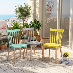 Silla de Plástico Moderna con Respaldo para Uso Doméstico, Suministro Directo de Fábrica, Juego de Mesa de Comedor Creativo e Informal para Hotel y Restaurante - Product Image 2