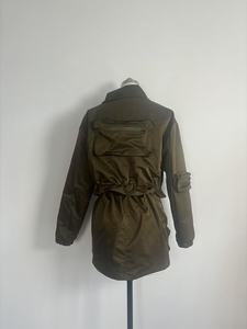 Blouson bomber court d'hiver pour femme, respirant, imprimé, nouveau style, effet brillant texturé, col montant, fermeture éclair, logo - Product Image 2