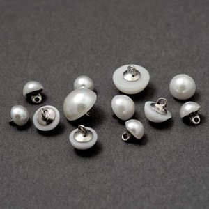 Nửa vòm nút 10mm đẹp Bridal nửa bóng ngọc trai nút với kim loại Shank cho may - Product Image 6