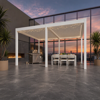 Pergola à lames orientables en aluminium – Structure extérieure étanche et écologique pour stations balnéaires, balcons et jardins naturels