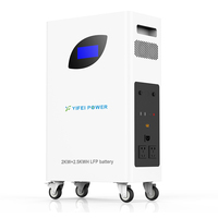 Système de stockage d'énergie solaire pour la maison Réseau hybride Batterie de secours 2560wh 25.6V 2000W Lifepo4 5A Tout-en-un 20V 2 ans 38kg