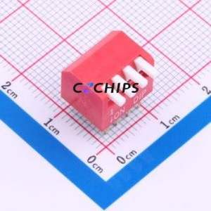 2.54-4P CJCB-H DIP Switch Through hole Component (THT) Switch Piano Key Single Pole Single Throw 4 PC Pin - Product Image 1