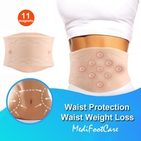 Ceinture de soutien lombaire en silicone avec massage magnétique, soutien abdominal, thérapie magnétique, bandage lombaire, ceinture dorsale