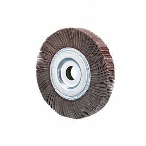 Disque à lamelles Fervi en oxyde d'aluminium, tissu perforé 100 mm, outil abrasif pour le meulage des métaux - Product Image 2