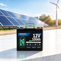 Pack de batteries LiFePO4 12V 100Ah, fabriqué avec des cellules de batterie lithium-ion de qualité A pour le stockage d'énergie solaire hors réseau