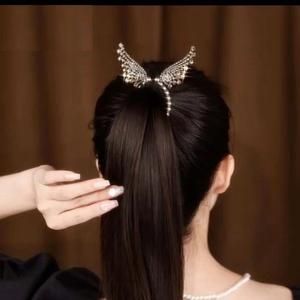 Pinces à cheveux en strass noir et <span class=keywords><strong>or</strong></span> pour femmes, pinces à cheveux, Barrettes, porte-queue de cheval, épingles à cheveux, accessoires pour cheveux - Product Image 5