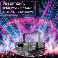 Projecteur laser extérieur 80W pour spectacle lumineux, certifié IP65, pour propriétaires de lieux, lumière laser de scène à fibre optique