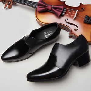 Zapatos de Cuero para Hombre, Estilo Coreano, Punta en Pico, Primera Capa de Piel de Vaca, Aumentan la Estatura, Moda 2026 - Product Image 3