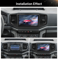 Autoradio 9 pouces 4G LTE avec écran tactile, CarPlay sans fil, navigation GPS pour VW Amarok 2016-2022, lecteur audio stéréo, TPMS en option