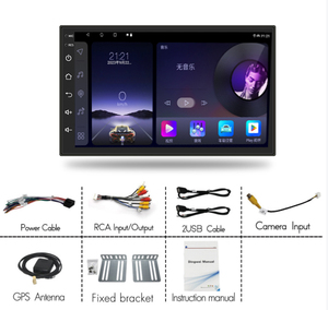 Son fort Carplay Android 7 pouces Auto Audio Radio écran tactile voiture stéréo GPS lecteur multimédia Double 2 Din Android vidéo - Product Image 3
