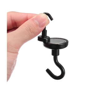 <span class=keywords><strong>Crochet</strong></span> de suspension magnétique en acier <span class=keywords><strong>noir</strong></span>, métal lourd, crochets muraux magnétiques puissants, outils d'organisation à l'intérieur - Product Image 6