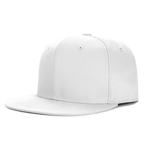 Visière de facture plate classique Snapback chapeau blanc bord réglable haut de gamme couleur à la mode Style uni casquette de Baseball logo personnalisé - Product Image 6