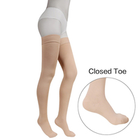 Bas de contention antidérapants jusqu'aux cuisses, classe 2, 20-30 mmHg, en nylon et élasthanne médical pour varices, œdèmes et gonflements