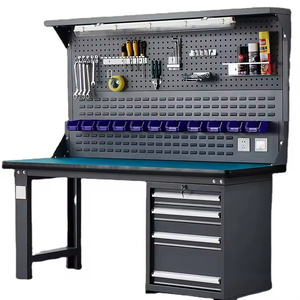 2026 Workshop Staff Workstation With <b>Tool</b> Pegboard Garage Storage Industrial Work <b>Bench</b> With Drawers - Product Image 1