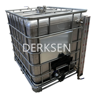 Récipients chimiques d'acier inoxydable de réservoir de stockage d'IBC personnalisés avec la mesure de niveau de rabat à vendre