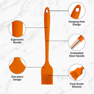 Silicone Basting Pastry <b>Brushes</b> Heat Resistant Cooking Tool with Plastic Handle for Oil Butter Sauce <b>BBQ</b> Grill Baking - Product Image 5
